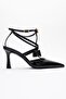 PEAL Black Patent Women's Heeled Shoes - 7