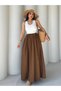 Coffee Bolit Bol Cut Summer Long Dress 7317 - 2