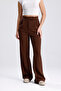 Women's Stretch Fabric Hook-and-Loop Waist Closure Palazzo Pants - 4