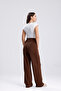 Women's Stretch Fabric Hook-and-Loop Waist Closure Palazzo Pants - 7