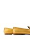 Genuine Leather Yellow Women's Ballerinas - 7