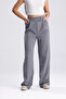 Women's Stretch Fabric Hook-and-Loop Waist Closure Palazzo Pants - 4