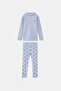 Light Lilac Floral Printed Girls' Camisole Top and Bottom Set - 2