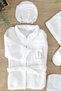 Girl Boy Baby Embroidered Luxury Bathrobe Set Towel Set 100% Cotton Fabric 0- 2 Years Stl6985 - 3