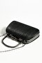 Model Evening Dress Bag with Glittery Hand and Long Chain Strap