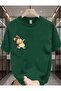 Cute Rabbit Printed Basic T-Shirt