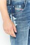 Men Regular Fit Washed Stretchable Denim, Blue - 3