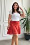 Patterned Viscon Short Skirt - 6