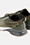 Men Brand Logo Lace Up Running Shoes, Olive - 3