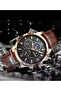 Li&Ge Model Leather Stylish New Season Men's Wristwatch Rose Gold Case - 2