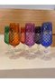Coffee Side Glasses 6 Pcs Bohemia Crystal Colored 180 ml - 6