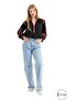 Women's Ethnic Embroidered Vintage Black Linen Cotton Blend Blouse - 2