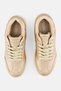 Women Leather Upper Lace Up Casual Shoes, Gold - 3