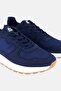 Men Brand Logo Lace Up Outdoor Shoes, Navy - 3
