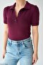 4 Button Short Sleeve Sweater - 3