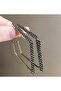 Geometric, Dainty Earrings with Rhinestone Detail - 2