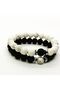 Beşiktaş Black and White Fan Natural Stone Bracelet |   Stylish and Meaningful Accessory 1903 Bjk - 4