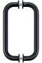 Ranbo C-Shaped 8" Back-to-Back Frameless Glass Shower Door Push Pull Handle, Fits 6-12mm (1/4"-1/2") - 2
