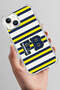 iPhone 15 Compatible Fenerbahçe College Striped Licensed Phone Case - 4
