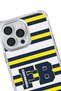 iPhone 13 Pro Compatible Fenerbahçe College Striped Licensed Phone Case - 2