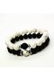 Beşiktaş Black and White Fan Natural Stone Bracelet |   Stylish and Meaningful Accessory 1903 Bjk - 2