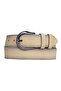 100% Genuine Leather, Black Nickel Buckle 4 Cm Suede Cream Women's Belt; Jeans, Sports Belt=an-byn-70.nickel