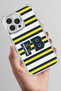 iPhone 13 Pro Compatible Fenerbahçe College Striped Licensed Phone Case - 4