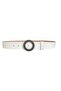 100% Genuine Leather, White Women's Jeans with White Nickel Buckle, Sports Belt 4 Cm=an-byn-58 - 6