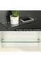 Sayayo Chrome Glass Shelf Brackets - Wall Mounted Metal Glass Clamp Supports, 4 Pcs, Adaptive 5-8MM - 6