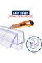 Hipple Home 2-Pack Frameless Shower Door Bottom Seal Strip (5/16 x 39" (8mm)) - 9