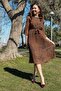 Chiffon Leopard Dress Brown - 2