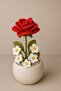 Hand Knitted Rose in a Pot - a Gift That Does Not Fade for Your Loved Ones