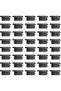 Vokenforu 40mm x 40mm Black Plastic Plugs, Black Square Tube Covers, Inner End Caps for Chairs Desks
