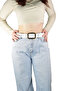 100% Genuine Leather, Gold Brushed Buckle 4 Cm White Women's Belt; Jeans, Sports Belt = 08-goldbrushed - 2