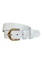 100% Genuine Leather, White Women's Jeans with Gold Buckle, Sports Belt 4 Cm=an-byn-26 - 3