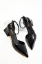 Black Patent Leather Women's Classic Heeled Shoes 20283 - 2