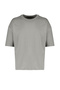 Gray Basic 100% Cotton Crew Neck Oversize/Wide Cut Short Sleeve T-Shirt Tmnss22Ts0318 - 9