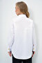 White Heart Button Oversize Poplin Shirt Alc-X13935 - 7