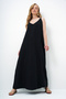 Black Adjustable Strap V-Neck Aerobin Summer Dress Alc-X14067 - 2