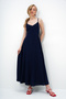 Women's Navy Blue Rope Strap Back Tie Detailed Maxi Length Summer Dress Alc-X13471 - 6