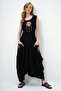 Black Shalwar Cut Embroidered Zero Sleeve Woven Summer Dress Alc-X14093 - 2