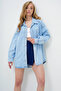 Light Blue Snap Closure Oversize Me Alc-X13950 - 3
