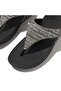 صندل Lulu Shimmerweave Toe-Post - مزيج أسود - 3