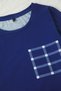 Navy Blue Male Child Plaid Short Sleeve Shorts Knitted Pajamas Set Tkdss25Pt00034 - 2