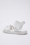 White Velcro Strap Big/Little Girls Kids Sandals Takss25Sd00040 - 3