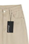 Long Flared Denim Skirt Beige - 3