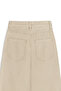 Long Flared Denim Skirt Beige - 4