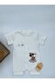 Bebe Kids Teddy Bear Cloud Pattern Snap Fastener Short Sleeve Shorts Jumpsuit (Zıbın) Şeker Kasar 100% Cotton - 3