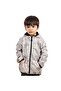 Boy's Beige Map Patterned Fleece Raincoat - 4