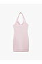 Bow Detail Sleeveless V Neck Mini Dress - 5